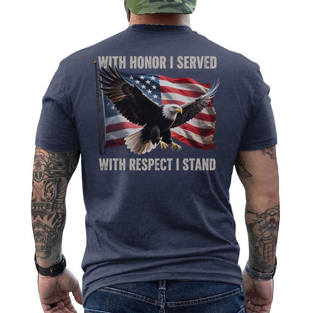 With Honor I Served Respect I Stand T-Shirt product image 14