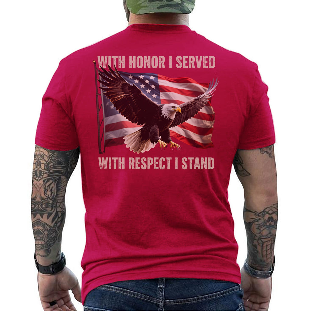 With Honor I Served Respect I Stand T-Shirt product image 9