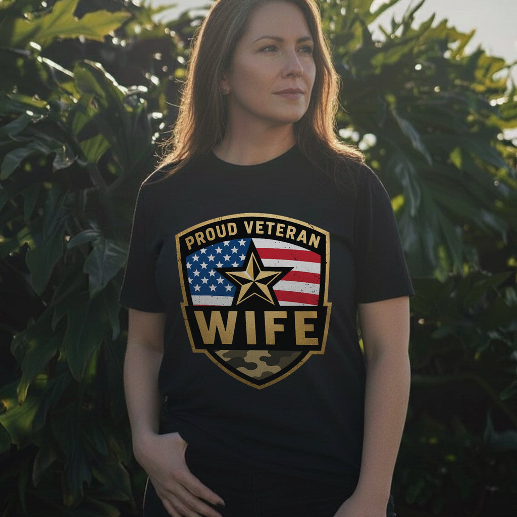 Proud Veteran Wife Honoring Love Strength and Sacrifice product image 3