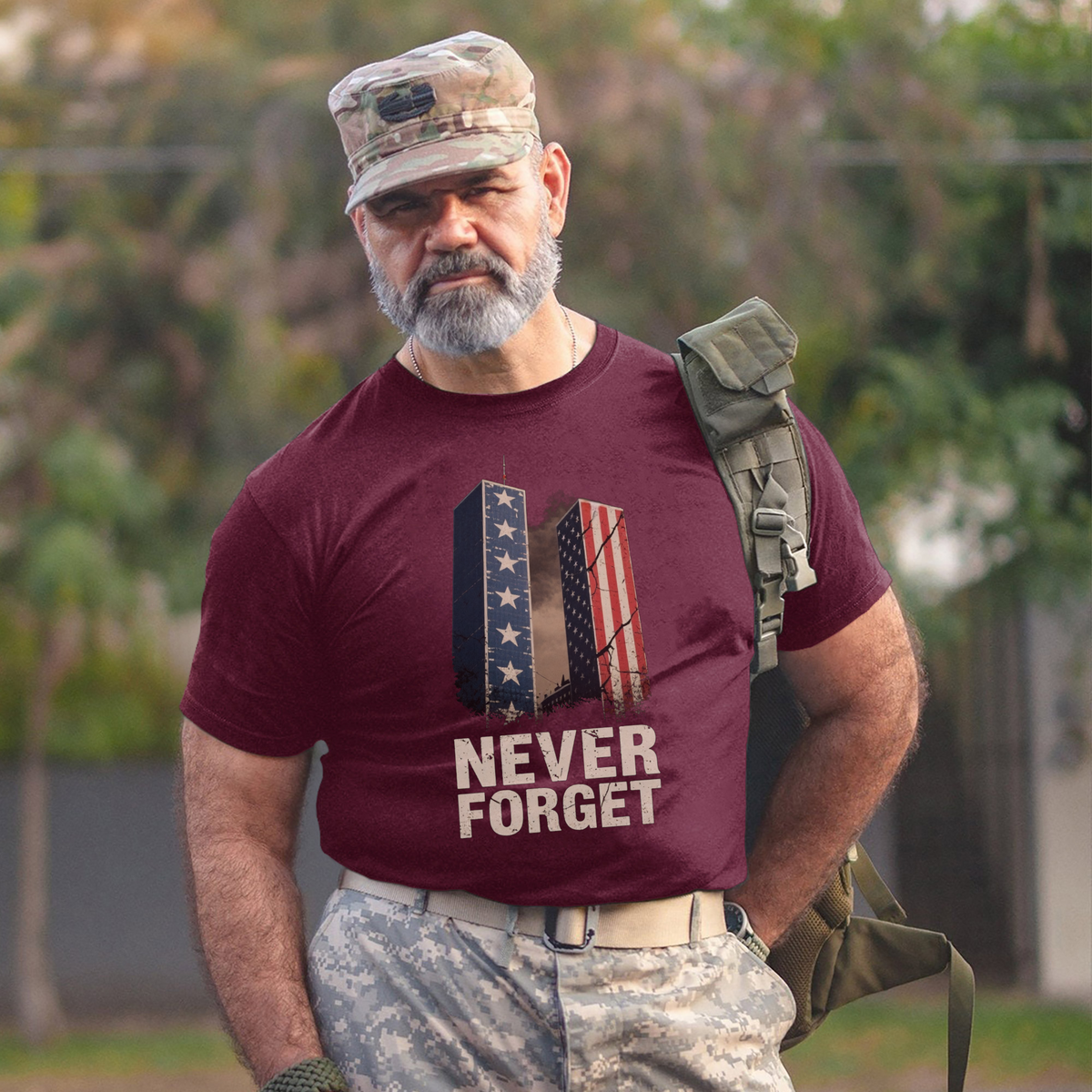 Never Forget Proud U.S. Veteran T-Shirt product image 11