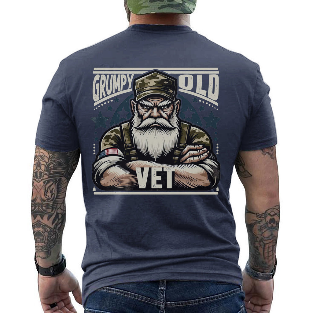 Grumpy Old Vet Proud US Military Veteran T-Shirt product image 14
