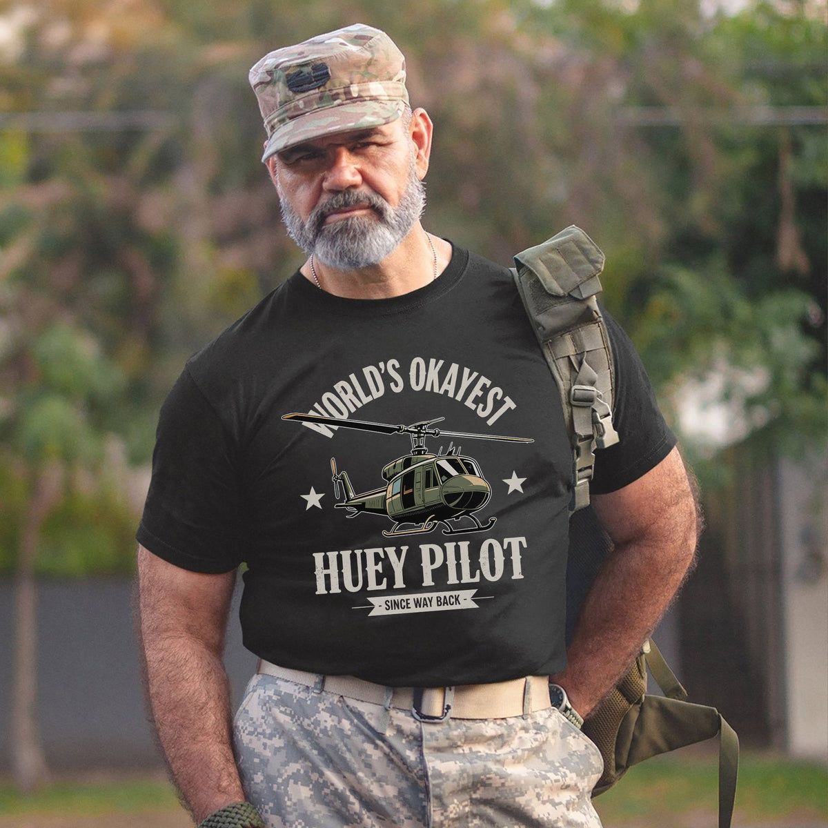 World’s Okayest Huey Pilot Since Way Back T-Shirt product image 12