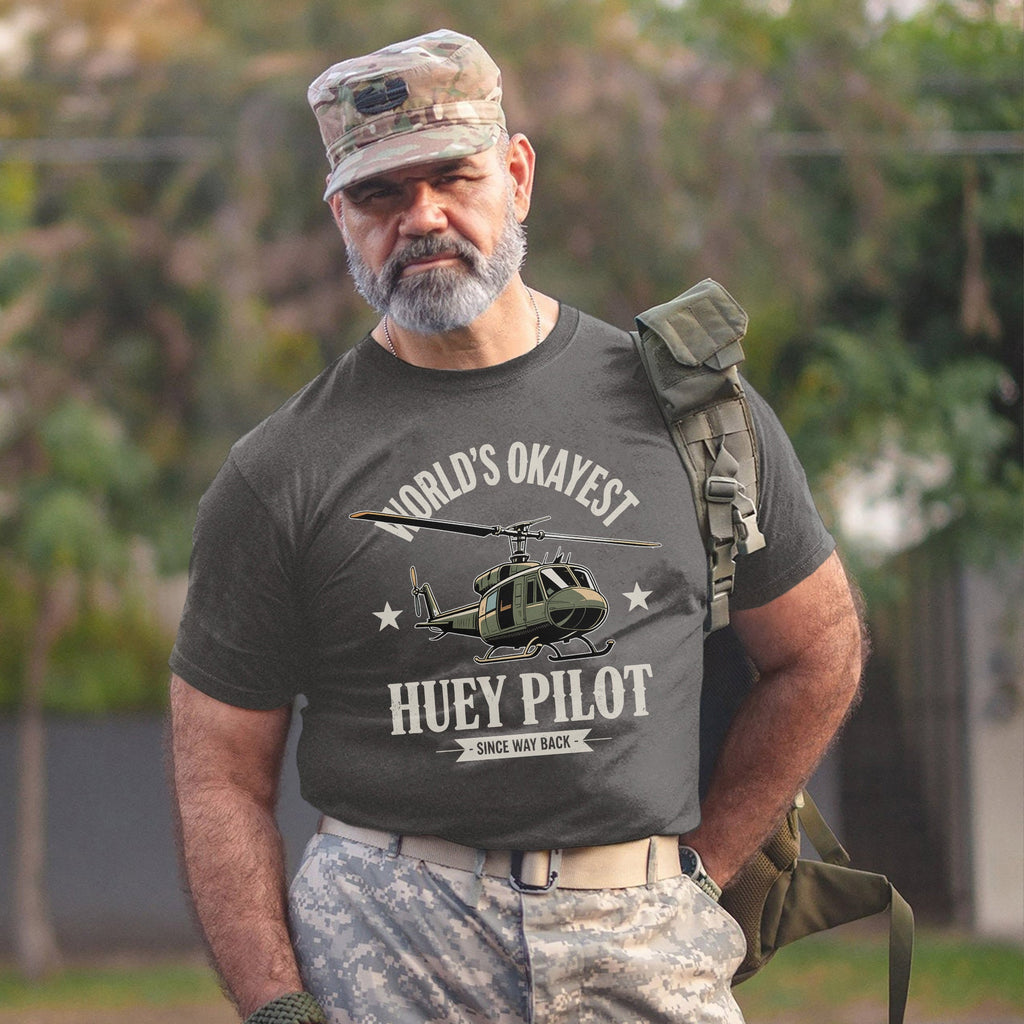 World’s Okayest Huey Pilot Since Way Back T-Shirt product image 15