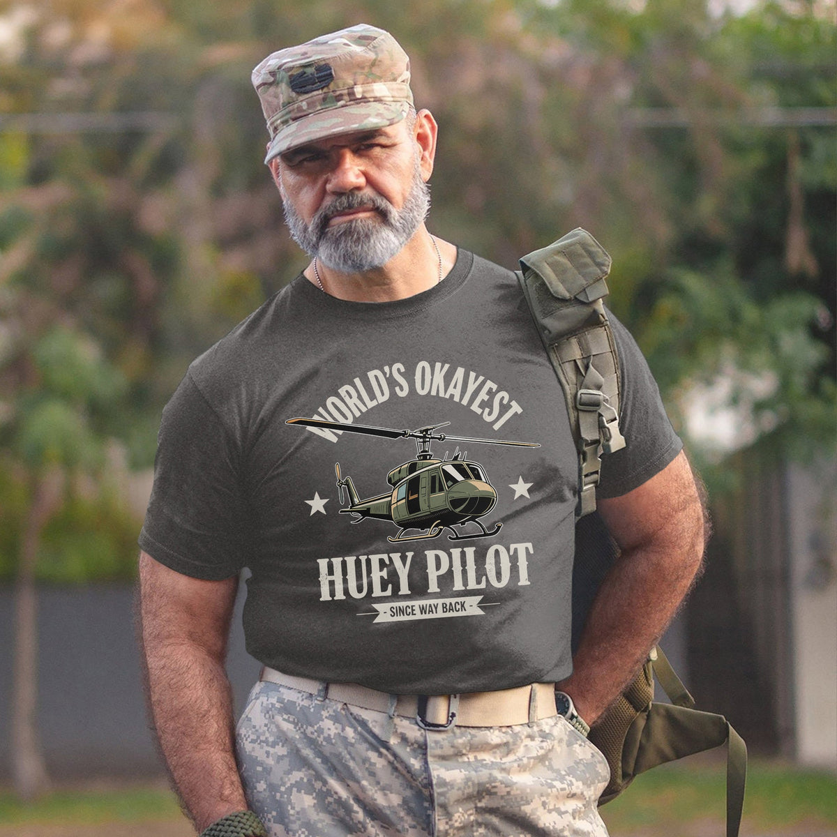 World’s Okayest Huey Pilot Since Way Back T-Shirt product image 15