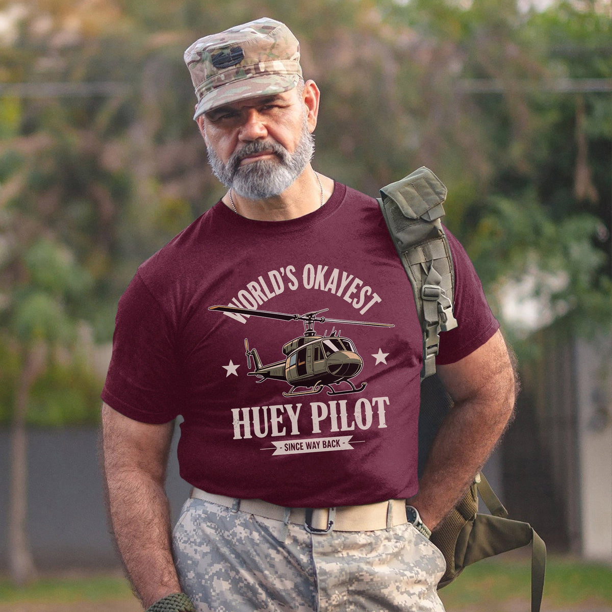 World’s Okayest Huey Pilot Since Way Back T-Shirt product image 11