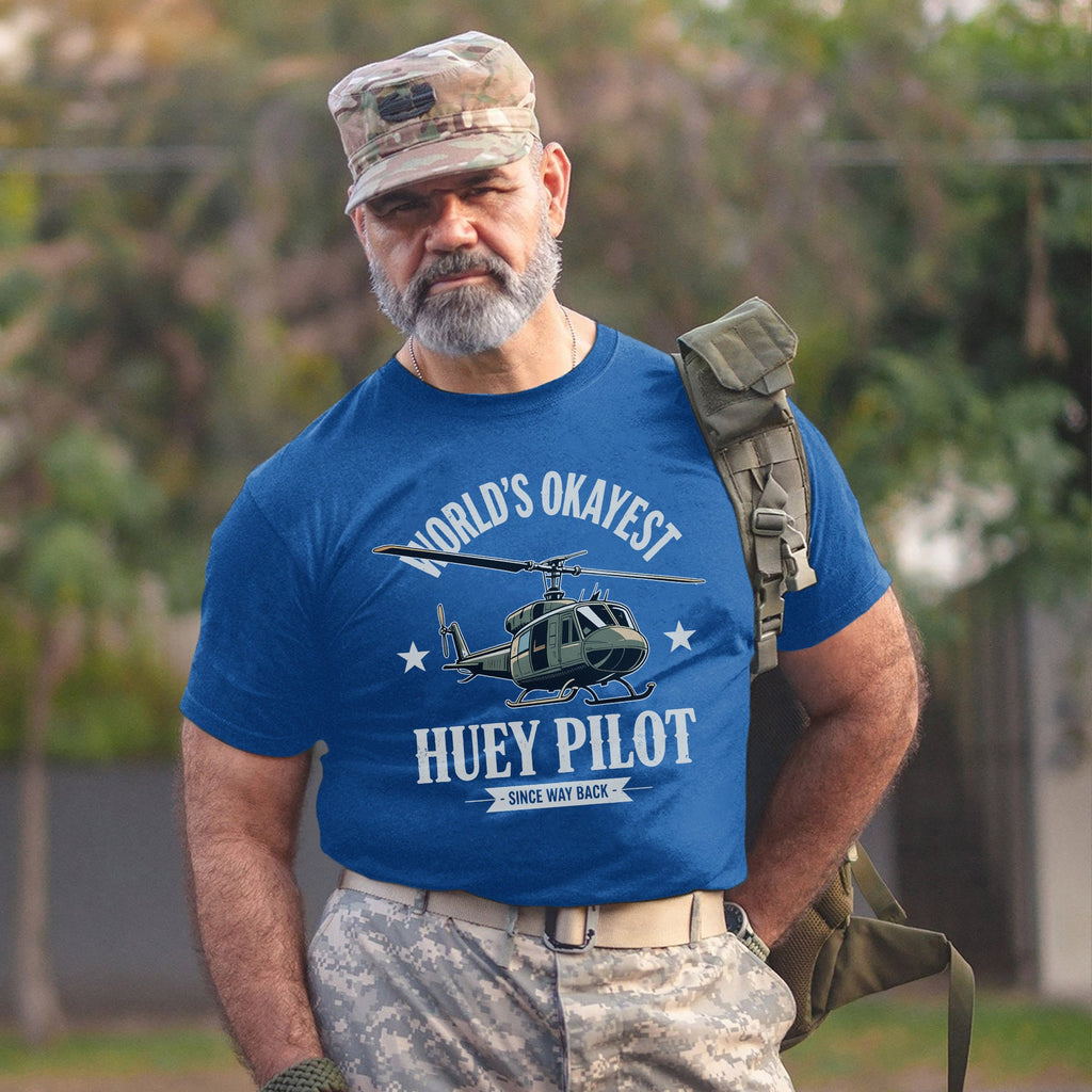 World’s Okayest Huey Pilot Since Way Back T-Shirt product image 10