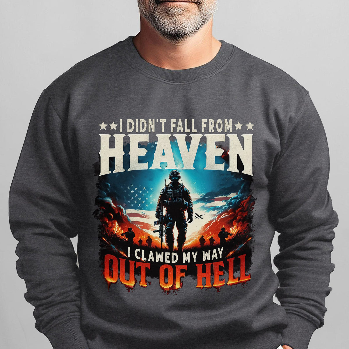 I Didn’t Fall from Heaven I Clawed Sweatshirt product image 12