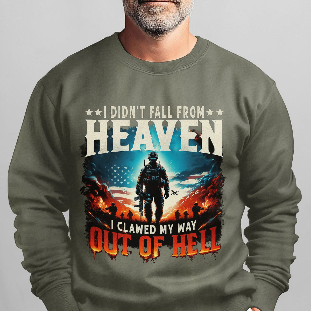 I Didn’t Fall from Heaven I Clawed Sweatshirt product image 6