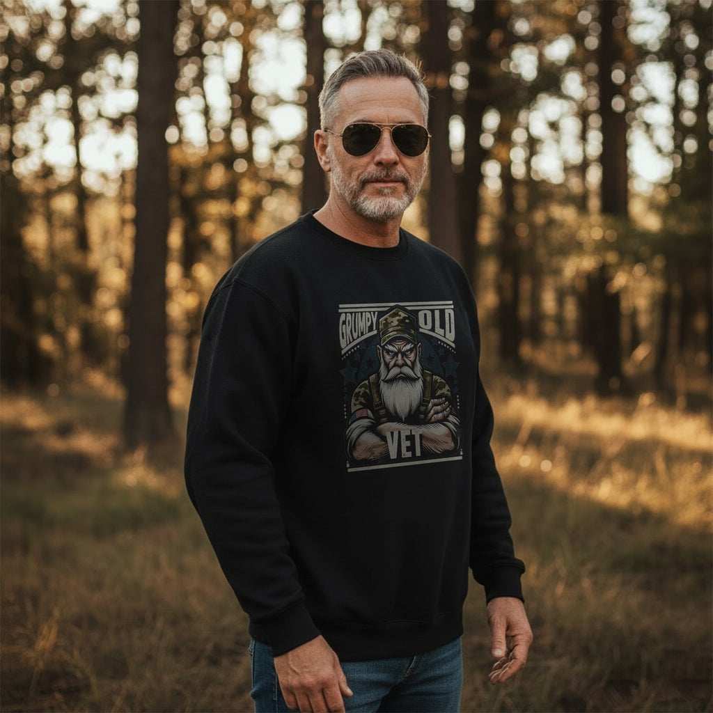 Grumpy Old Vet No Apologies No Excuses Sweatshirt product image 3