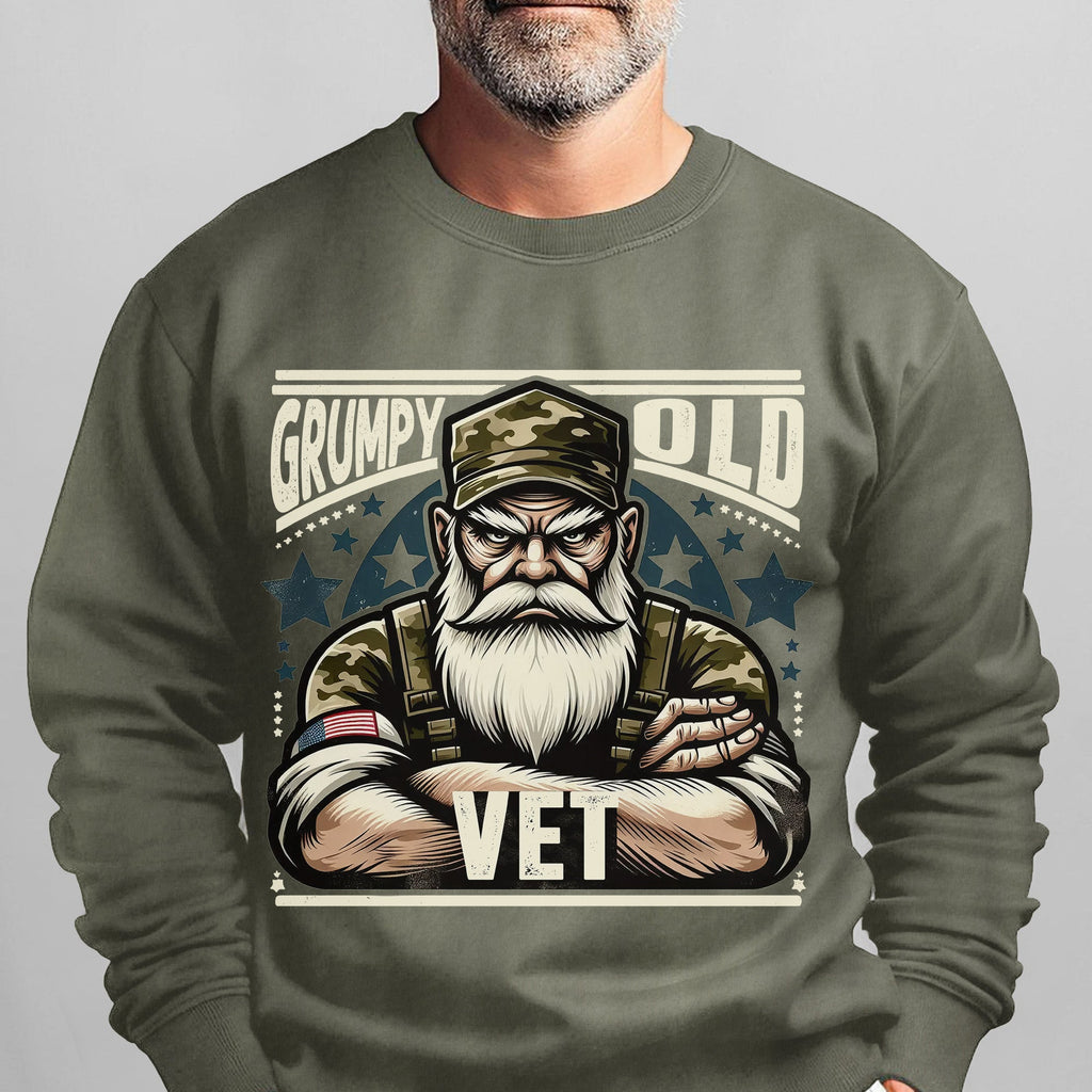 Grumpy Old Vet No Apologies No Excuses Sweatshirt product image 6