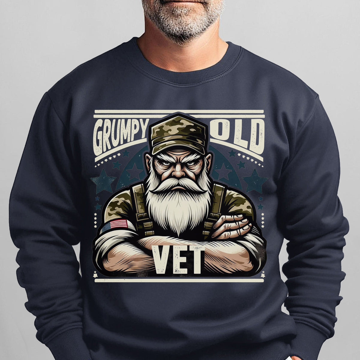 Grumpy Old Vet No Apologies No Excuses Sweatshirt product image 13