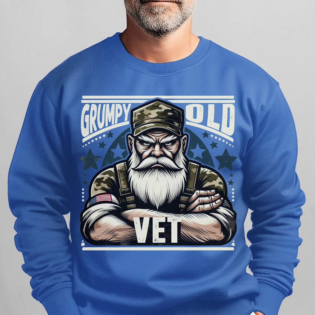 Grumpy Old Vet No Apologies No Excuses Sweatshirt product image 9