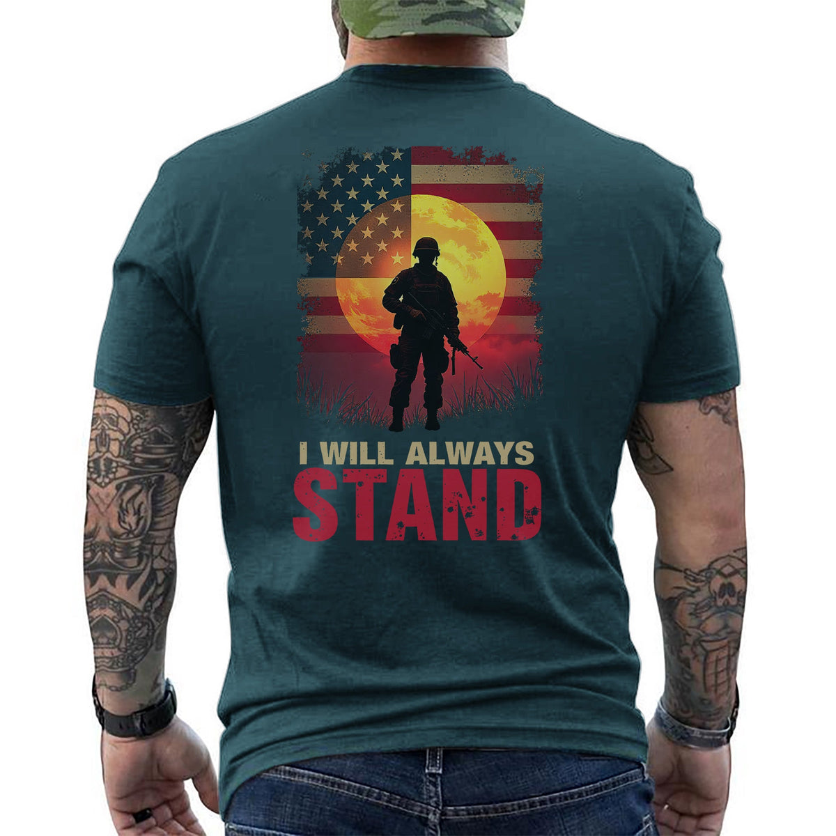I Will Always Stand Proudly for the Flag T-Shirt product image 8