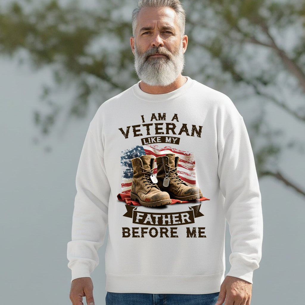 I Am a Veteran Like My Father Before Me Sweatshirt product image 3