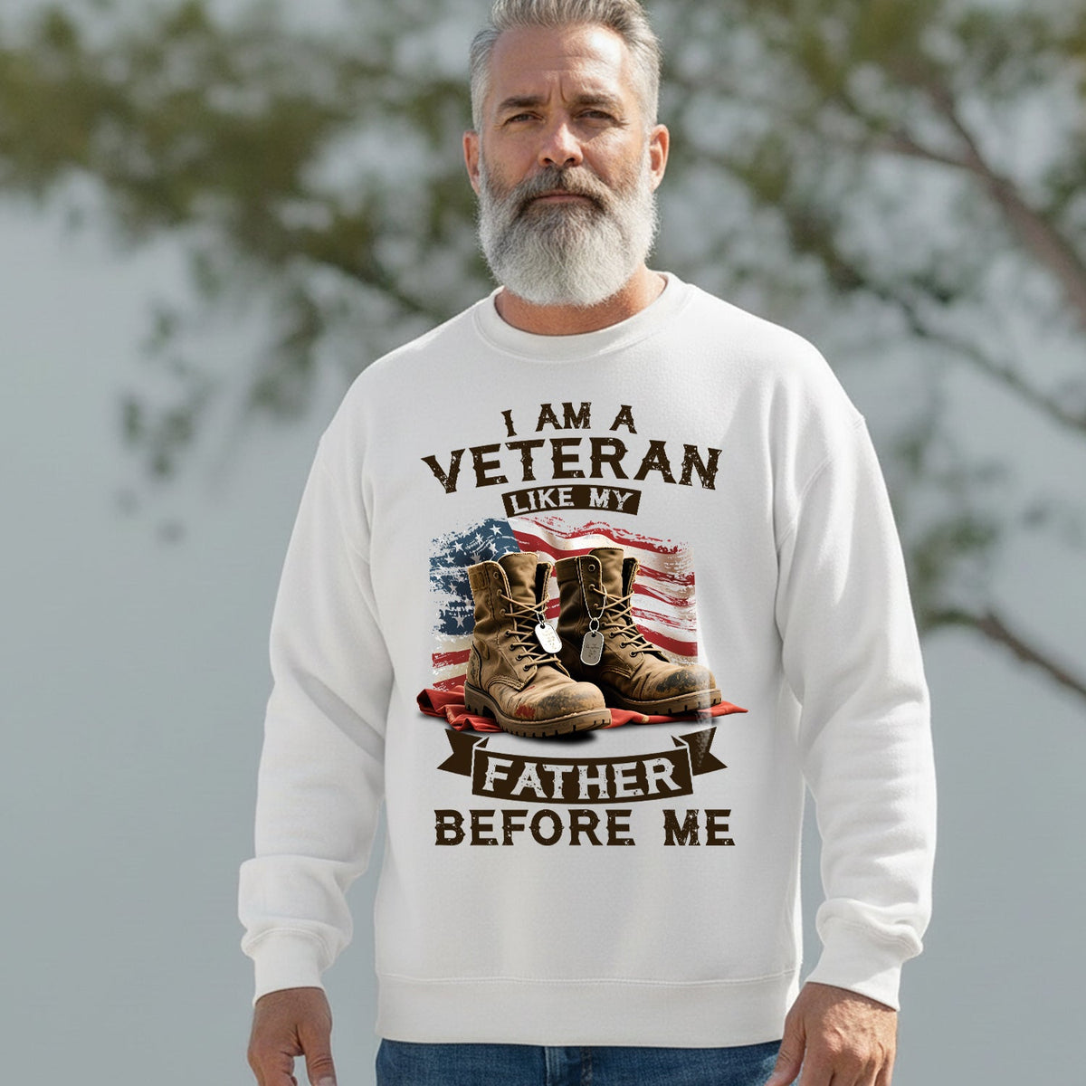 I Am a Veteran Like My Father Before Me Sweatshirt product image 3