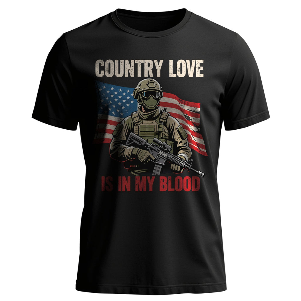 Country Love Is in My Blood Proud T-Shirt product image 1