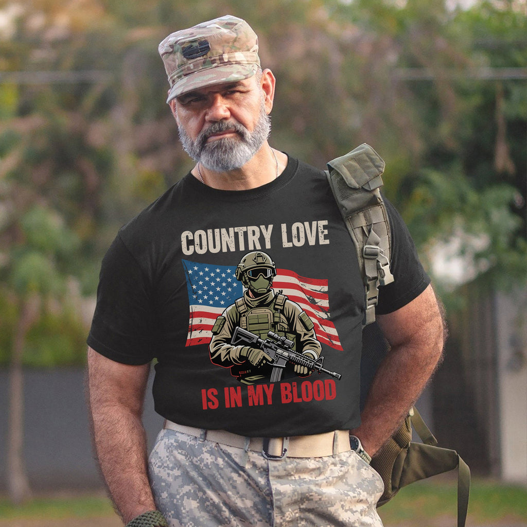 Country Love Is in My Blood Proud T-Shirt product image 12