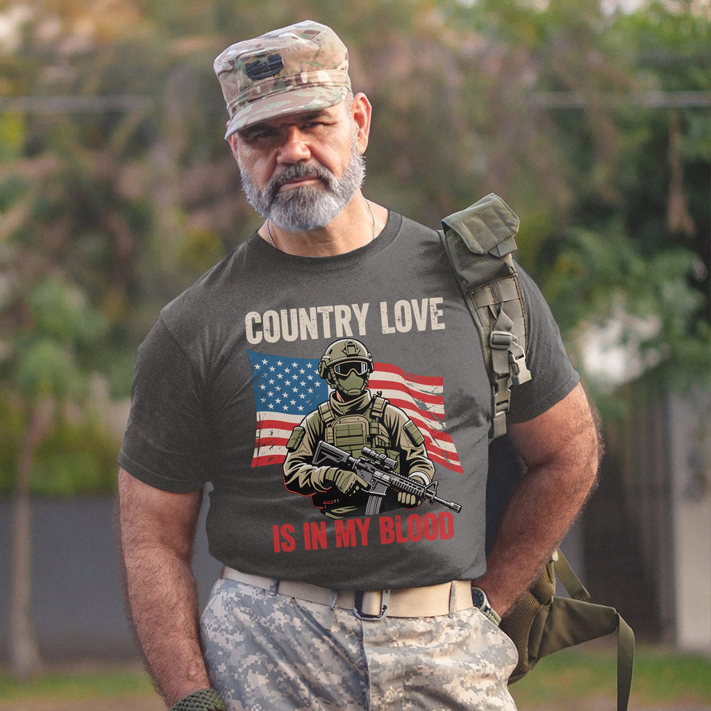 Country Love Is in My Blood Proud T-Shirt product image 15