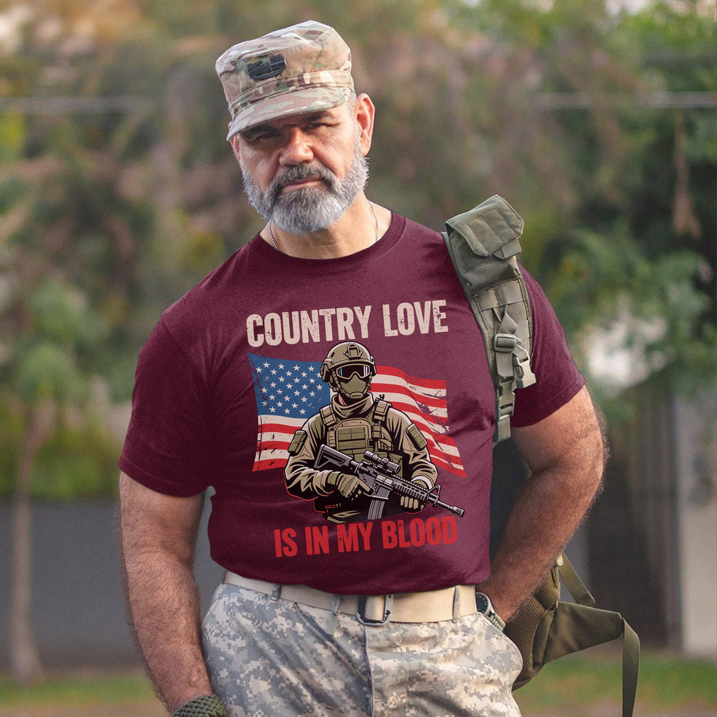 Country Love Is in My Blood Proud T-Shirt product image 11