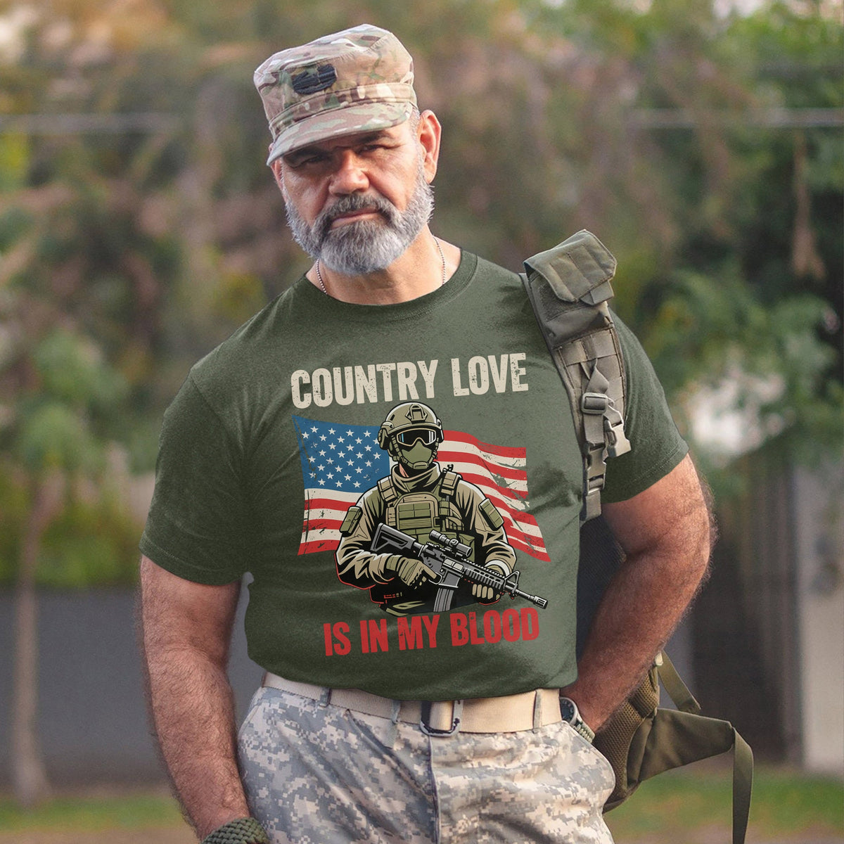 Country Love Is in My Blood Proud T-Shirt product image 6