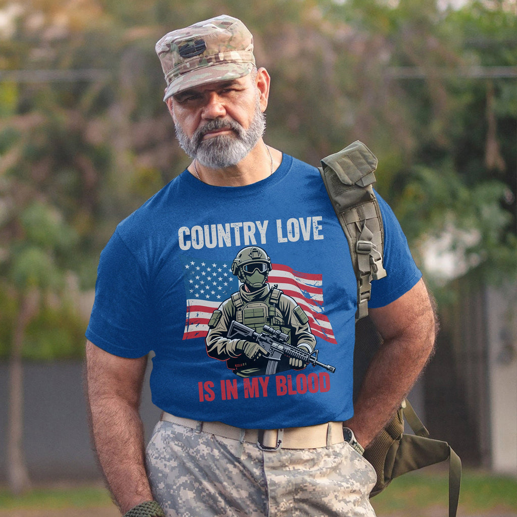 Country Love Is in My Blood Proud T-Shirt product image 10