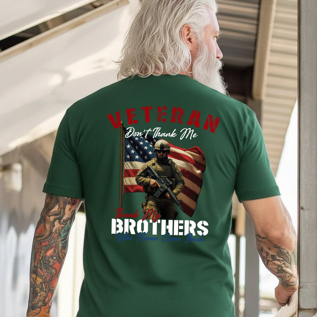 Veteran Don’t Thank Me My Brothers T-Shirt product image 5