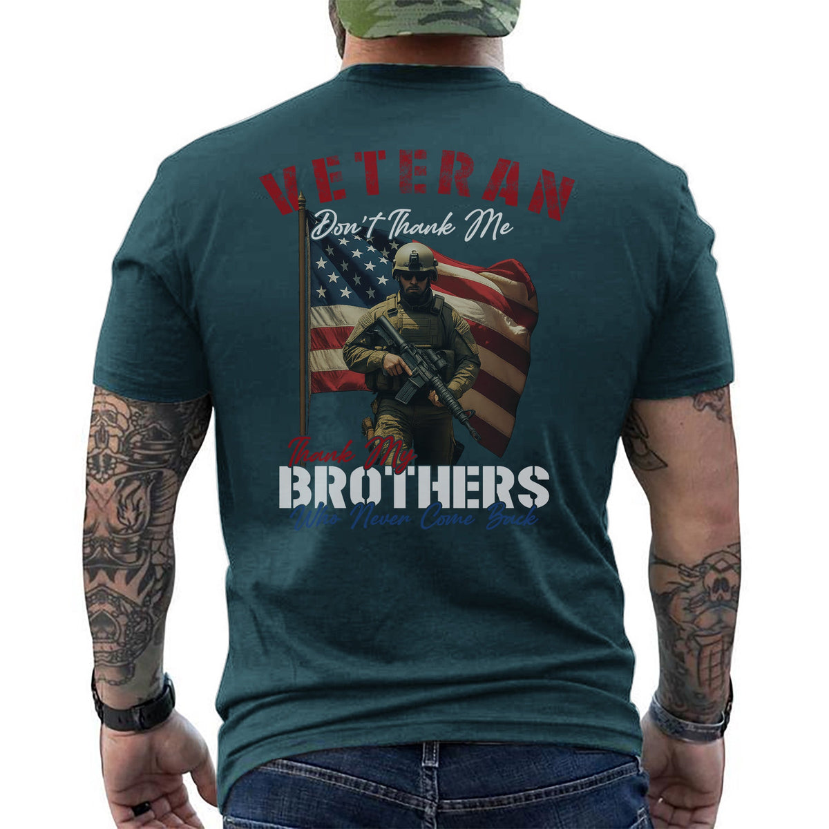 Veteran Don’t Thank Me My Brothers T-Shirt product image 12
