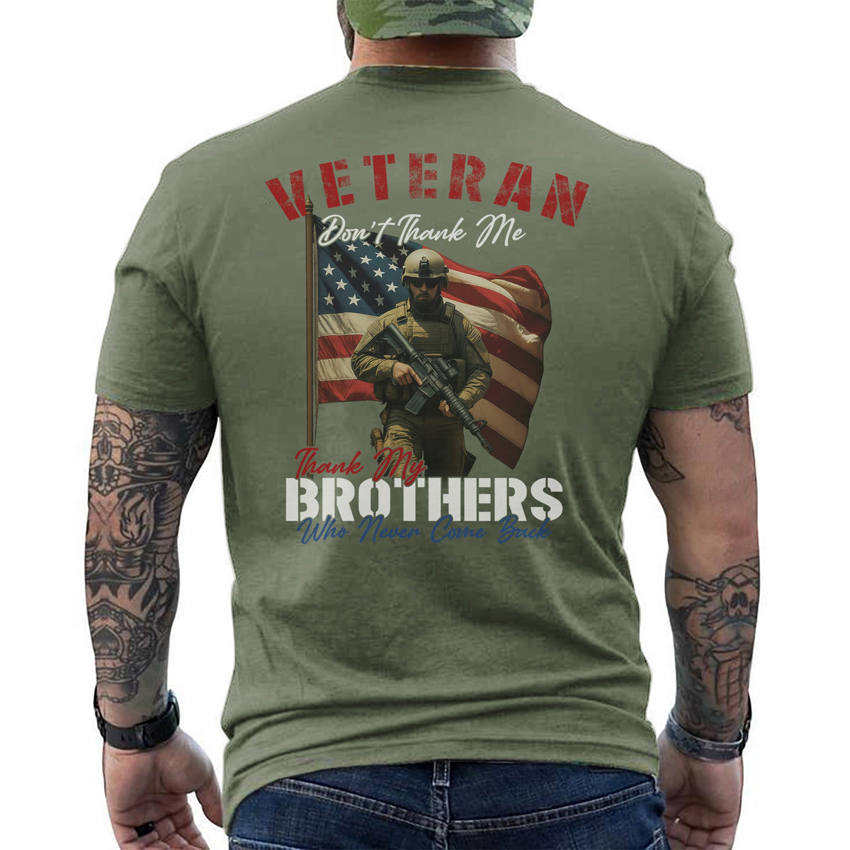 Veteran Don’t Thank Me My Brothers T-Shirt product image 10
