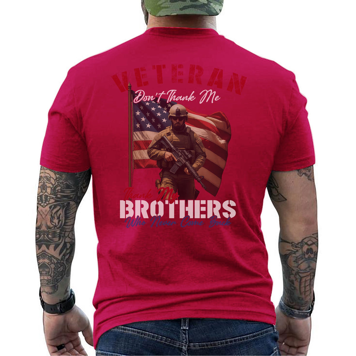 Veteran Don’t Thank Me My Brothers T-Shirt product image 13