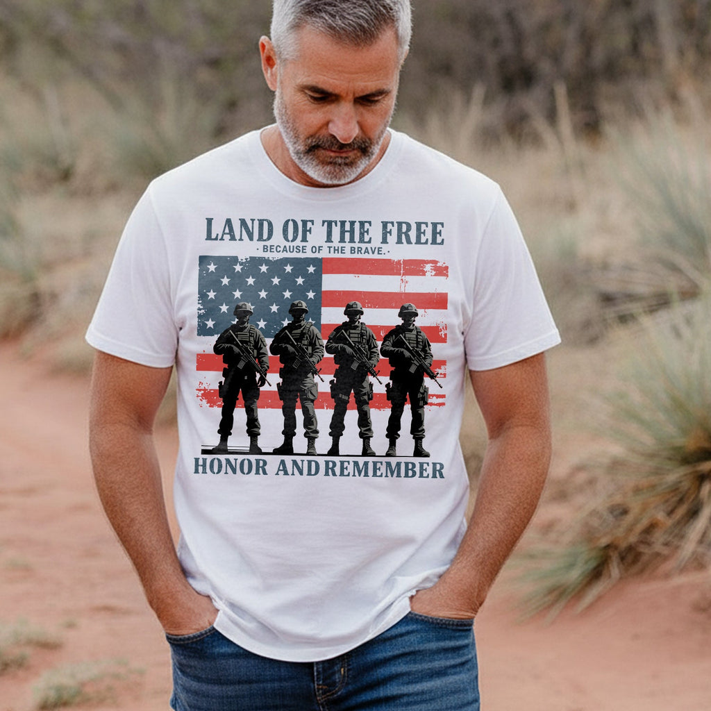 Land of the Free Because of Brave T-Shirt product image 3