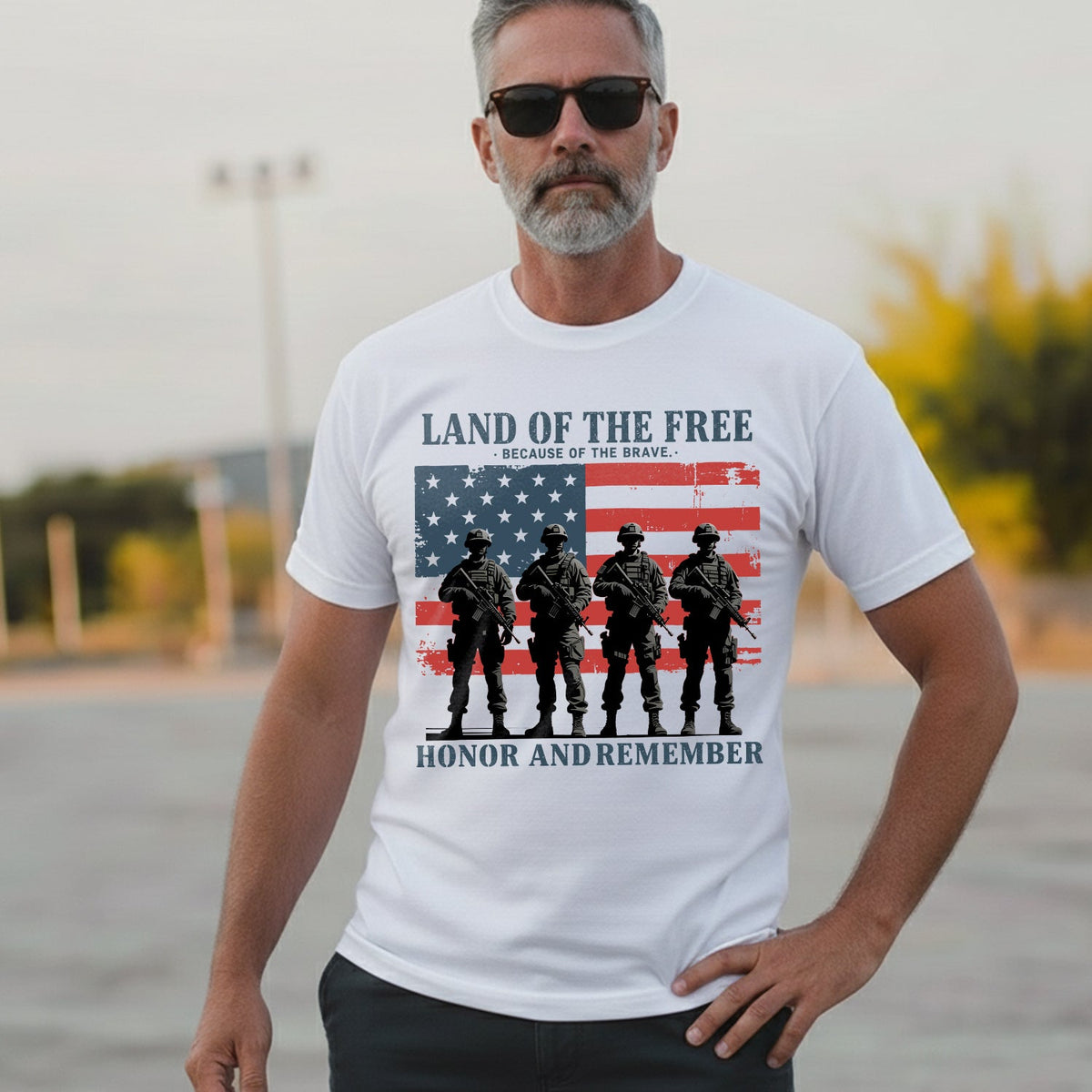 Land of the Free Because of Brave T-Shirt product image 4