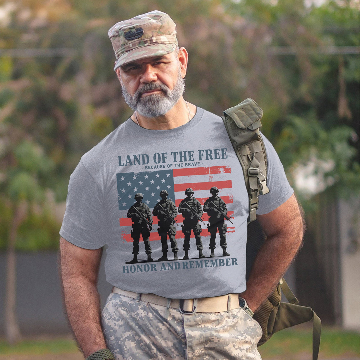Land of the Free Because of Brave T-Shirt product image 7