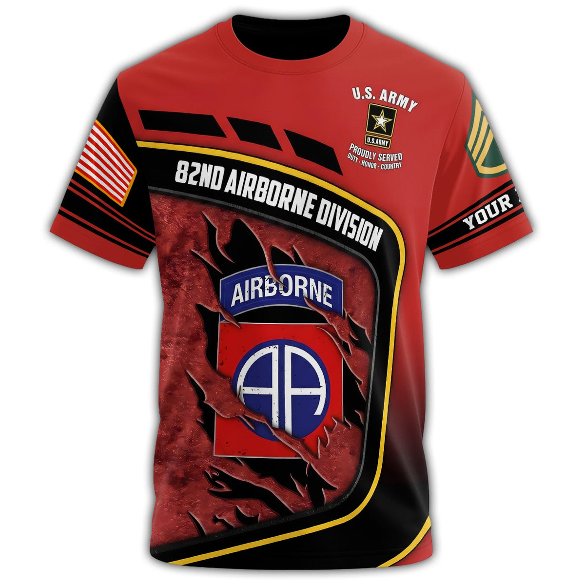 82nd Airborne Strength in Crimson All-over Print product image 2