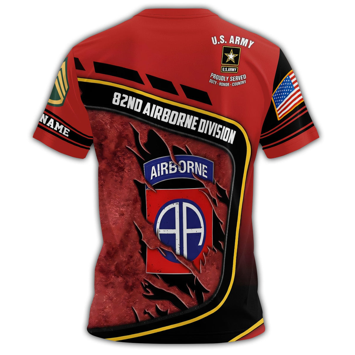 82nd Airborne Strength in Crimson All-over Print product image 3