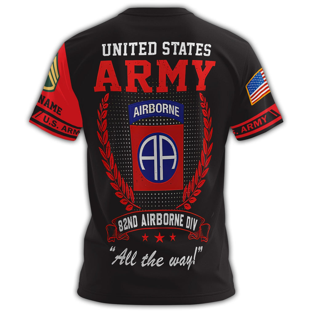 82nd Airborne All The Way Veteran Bold Black & Red All-over product image 3