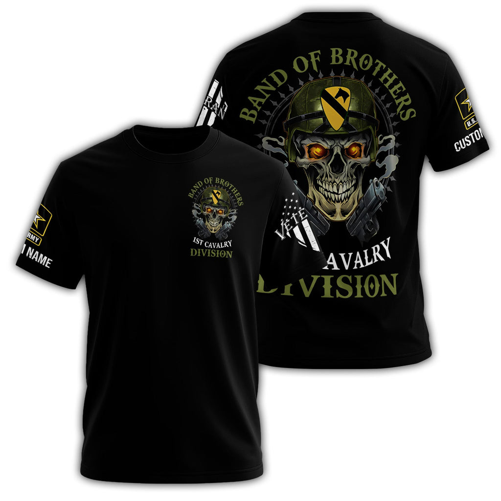 1st Cavalry Division Band of Brothers Veteran Skull Black product image 1