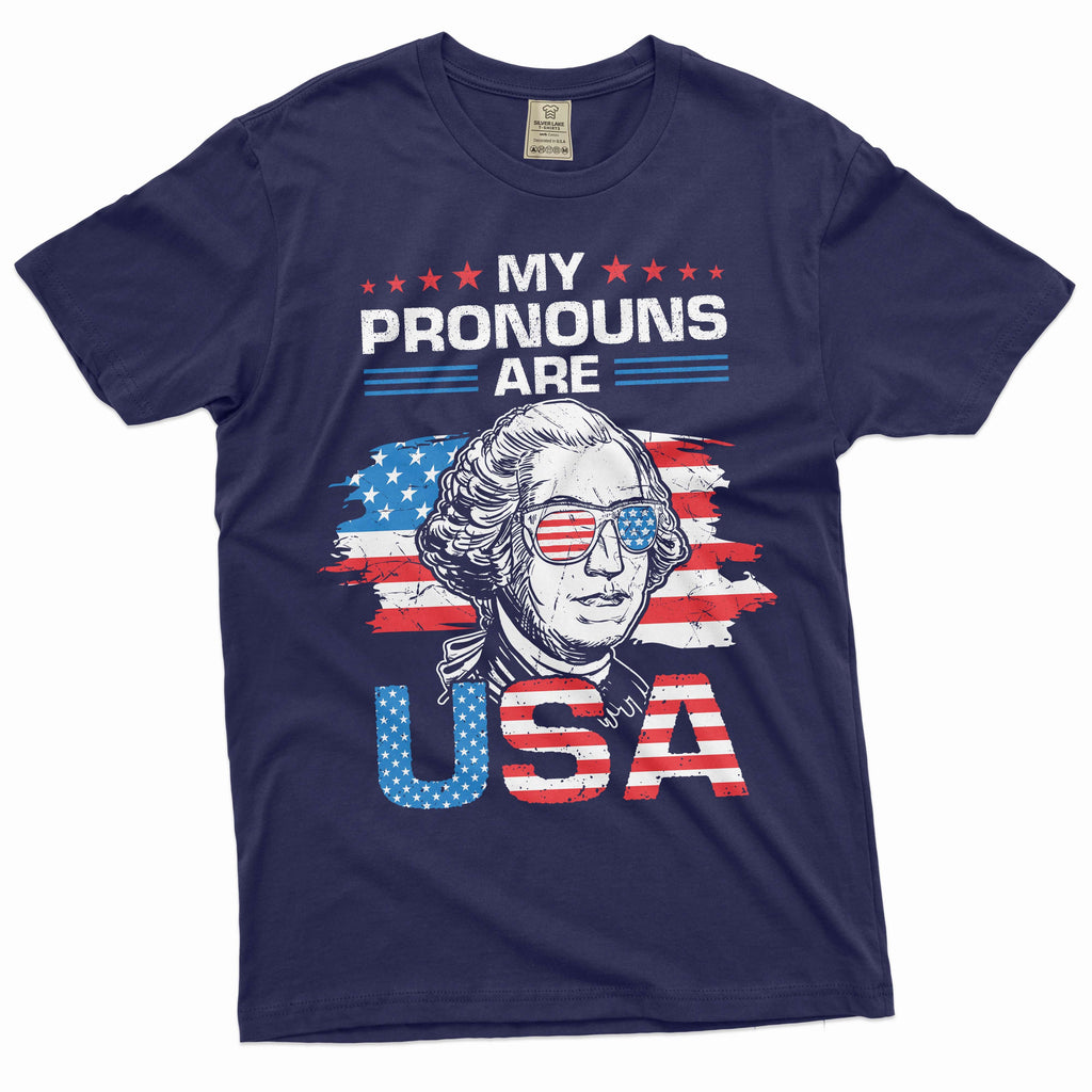 Men's my pronouns are USA Funny patriotic T-shirt product image 3