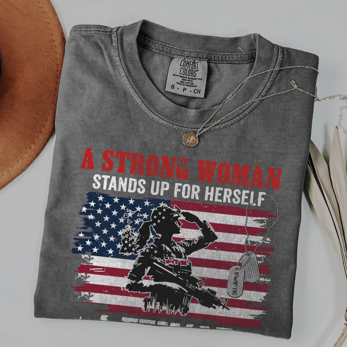 A Strong Woman Stands Up Comfort Colors T-Shirt product image 6