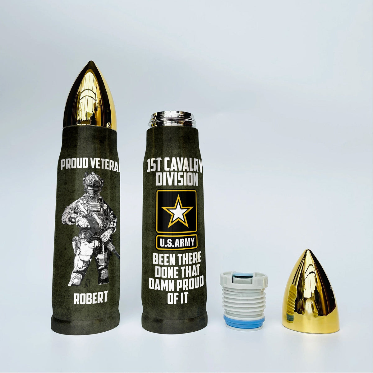 Veteran Pride All-over Print Personalized Bullet Tumbler