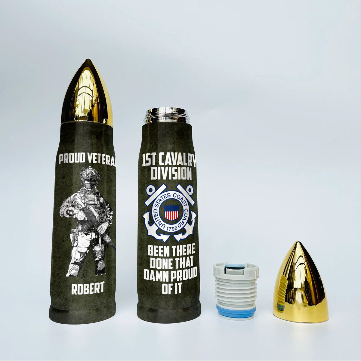 Veteran Pride All-over Print Personalized Bullet Tumbler