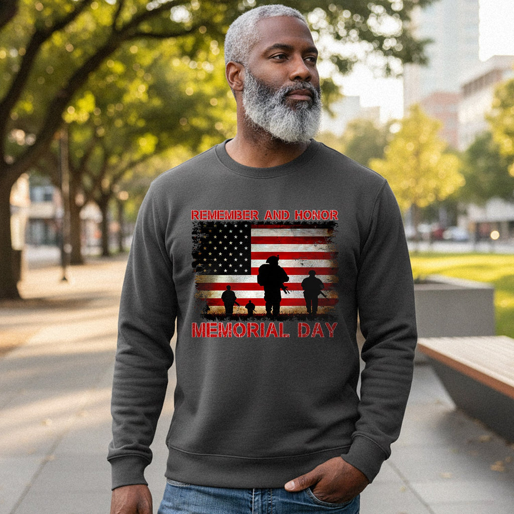Remember and Honor Memorial Day Sweatshirt product image 6