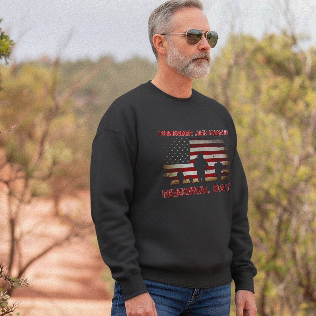 Remember and Honor Memorial Day Sweatshirt product image 4