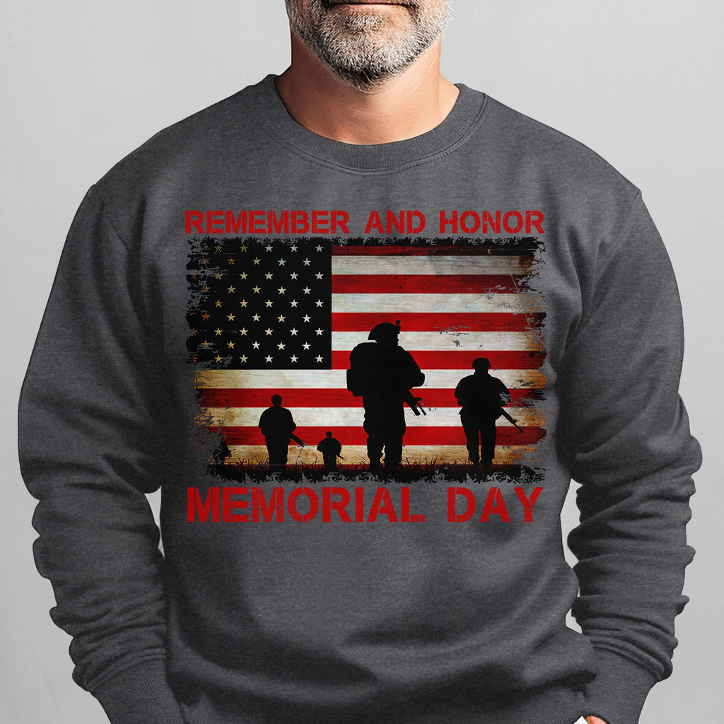 Remember and Honor Memorial Day Sweatshirt product image 8