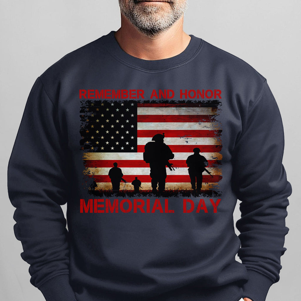 Remember and Honor Memorial Day Sweatshirt product image 5