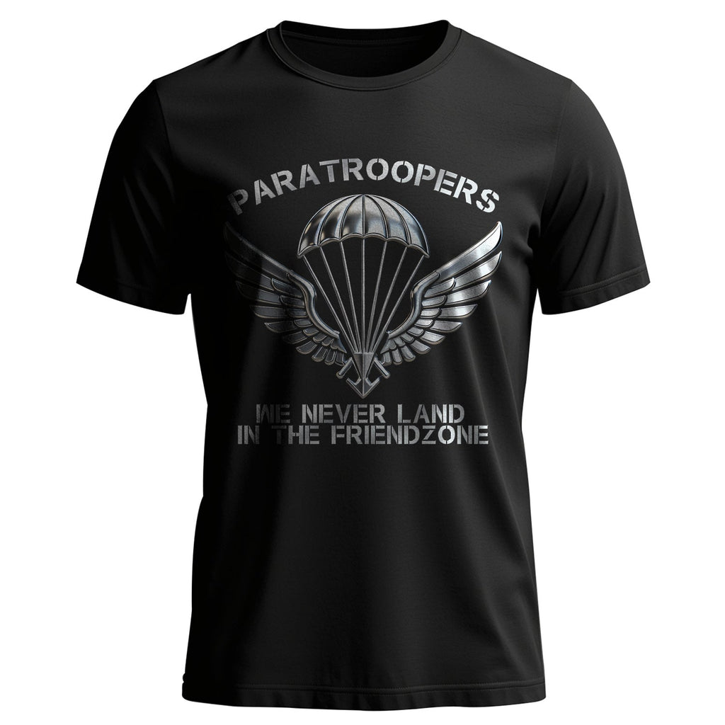 Paratroopers We Never Land in the Friendzone T-Shirt product image 1