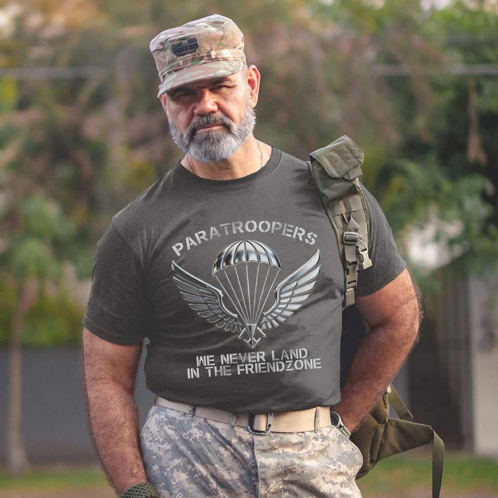 Paratroopers We Never Land in the Friendzone T-Shirt product image 9