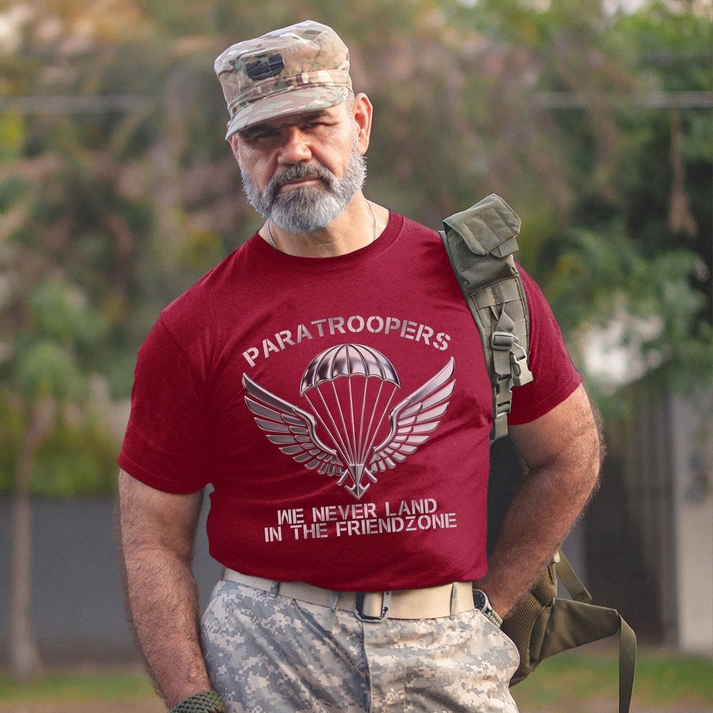 Paratroopers We Never Land in the Friendzone T-Shirt product image 13