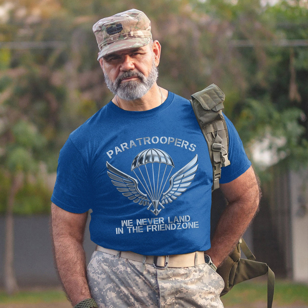 Paratroopers We Never Land in the Friendzone T-Shirt product image 14