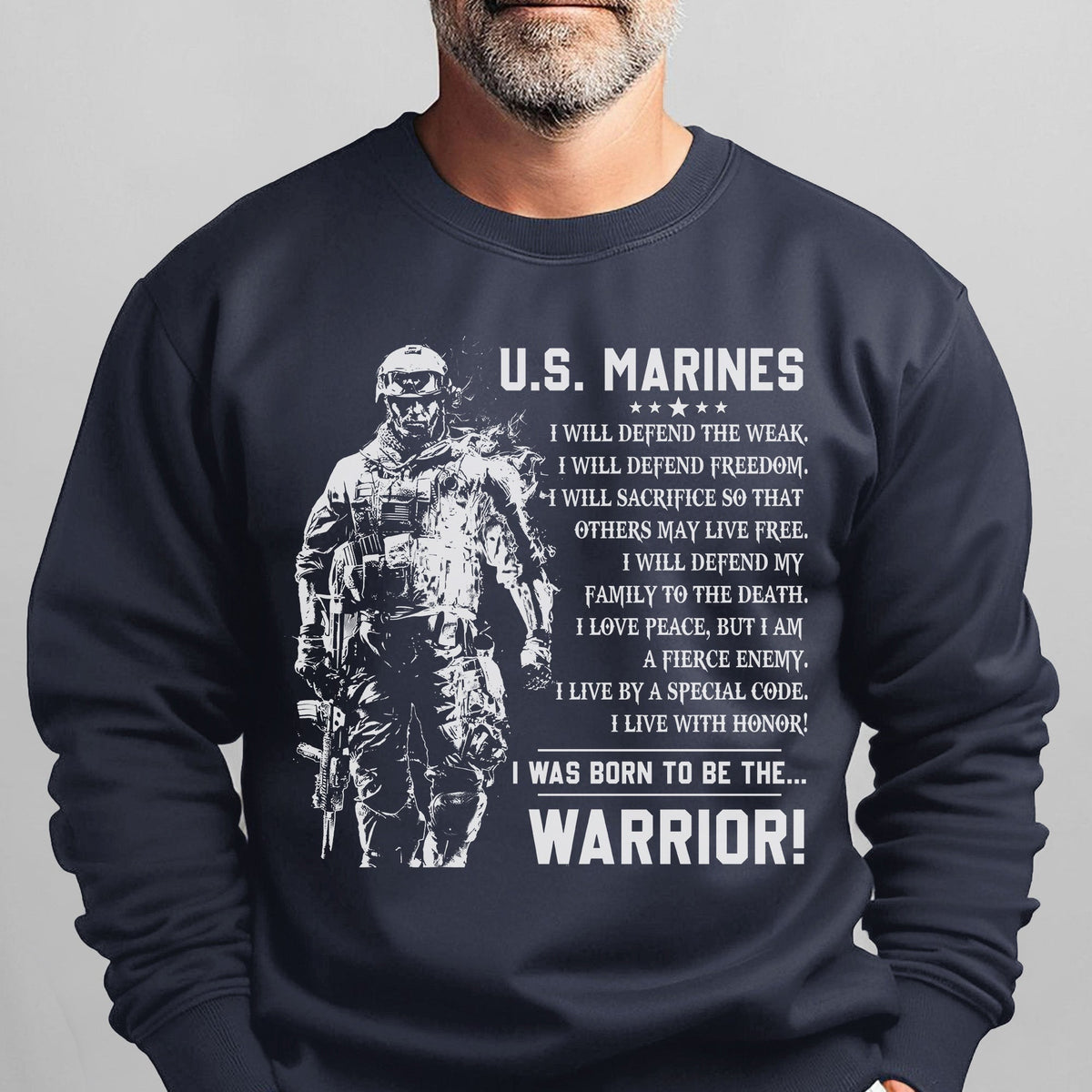 US Marines I Defend the Weak Freedom and Family I Live with product image 8