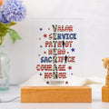 Veteran Camouflage Personalized LED Night Light
